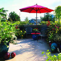 Roof garden container
