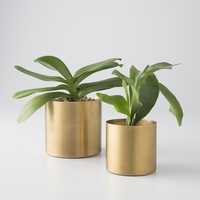 Brass garden planters