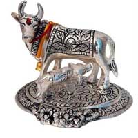 Metal cow statue