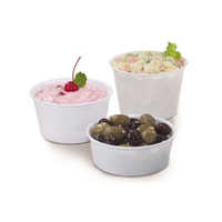 Disposable plastic food container