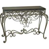 Wrought iron console table