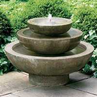Stone garden fountain