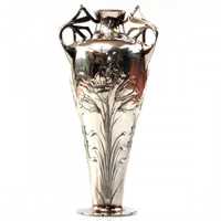 Silver plated flower vase