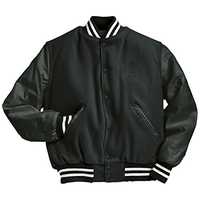 Leather varsity jacket