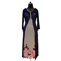 Black georgette kurti