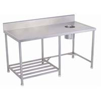Dish landing table