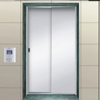 Telescopic elevator door
