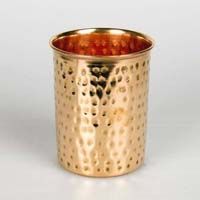 Copper Hammered Glass