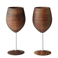 Wooden wine glass