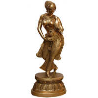 Brass girl statue