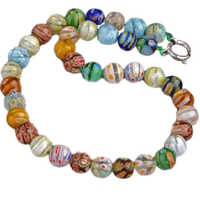 Glass bead necklace