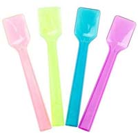 Plastic ice cream spoons