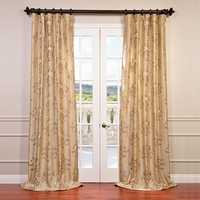 Embroidered taffeta curtain