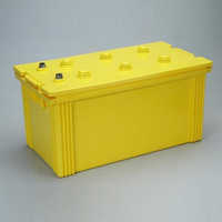 Battery container lid