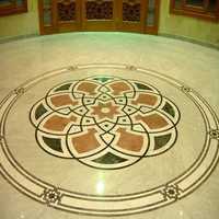 Marble inlay flooring