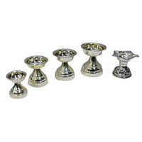 Silver diya