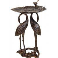 Metal bird bath