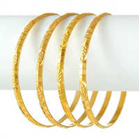 Sleek design gold bangles