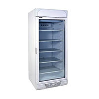 Vertical glass door freezer