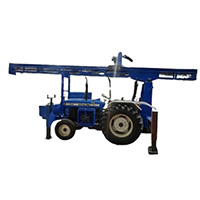 Tractor piling machine