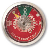 Fire extinguisher pressure gauge