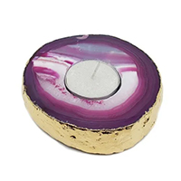 Agate candle light holder