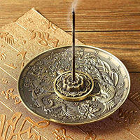 Incense burner plate