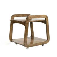 Wooden service trolley