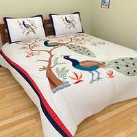 Applique bed cover