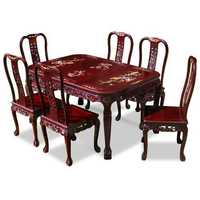 Carved dining set