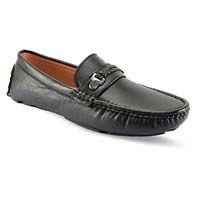 Leather loafer shoes