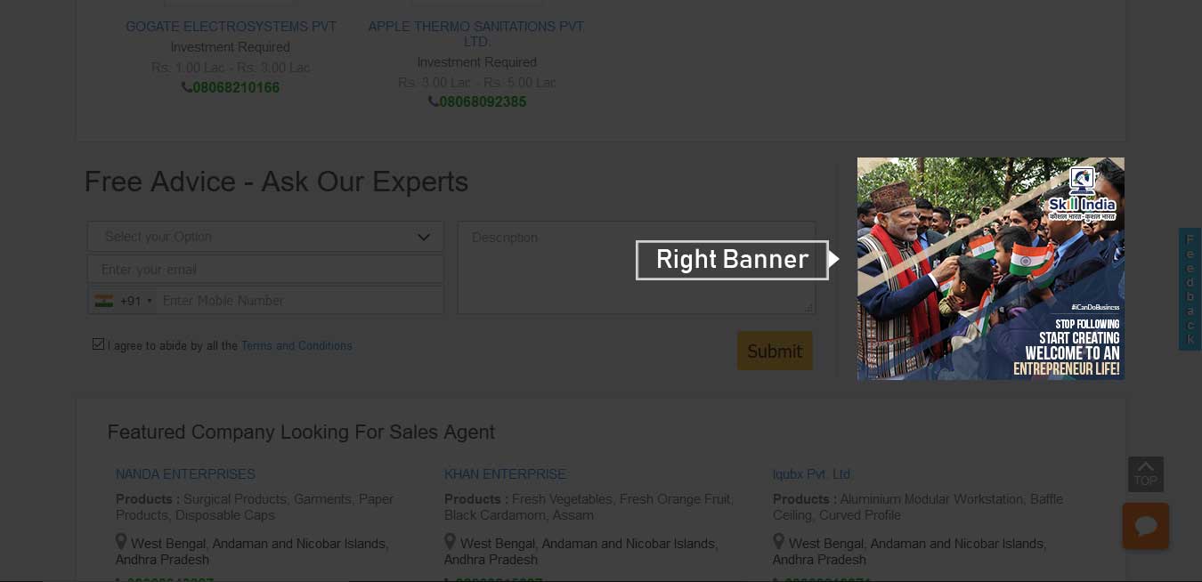 2. Right Banner 250 x 250 Pixels 7 Kb view Screen Shot INR 37,400.00