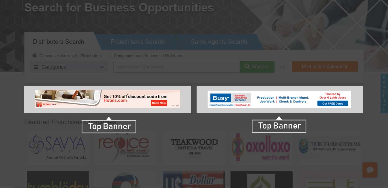 1. Top Banner 468 x 60 Pixels 7 Kb view Screen Shot INR 47,600.00