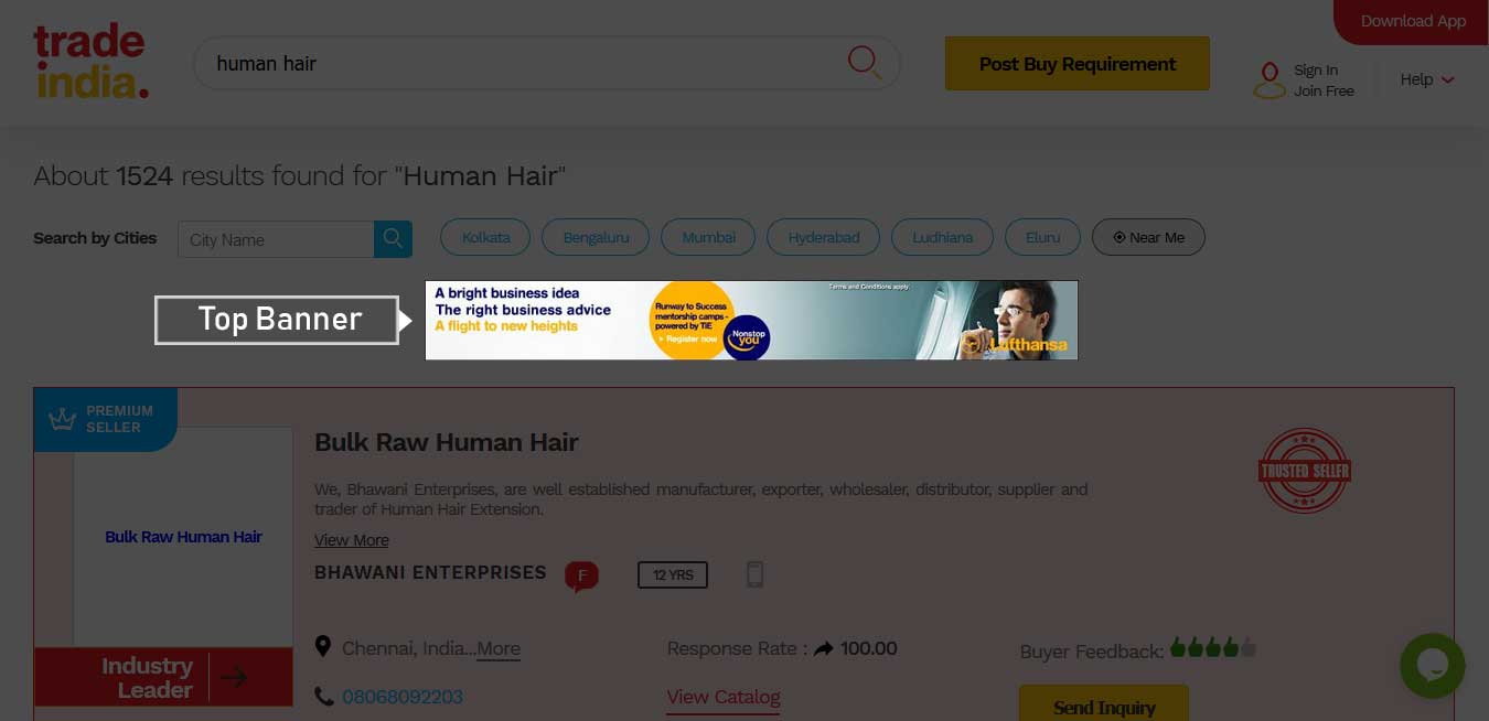 1. Top Banner 728 x 90 Pixels 8 Kb view Screen Shot INR 47,600.00