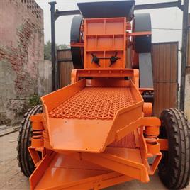 10 Tph Mobile Stones Crusher With Motor, Material: Mild Steel