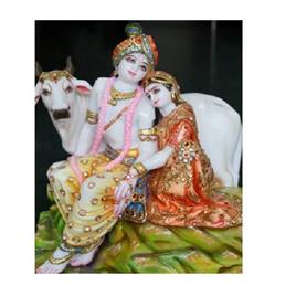 15 Feet Marble Radha Krishna Statue Usage/Application: Temple