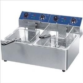 2 Tank 2 Basket Electric Fryer 8L 2, Power Consumption: 2850 W