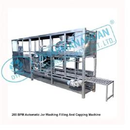 200 Bpm Automatic Jar Washing Filling And Capping Machine