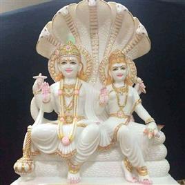 24 Inch Marble Vishu Lakshmi Narayan Stachu