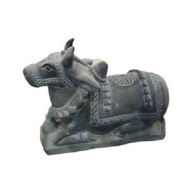 26 Black Marble Nandi Statue, Material: Marble