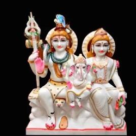 26 Feet Marble Shiv Parivar Statue