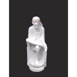 3 Feet Marble Sai Baba Statue, Color: White