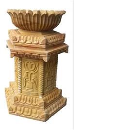 35Feet Marble Tulsi Stand, Color: Brown