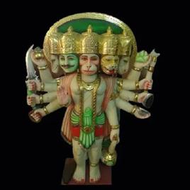 36 Feet Panchmukhi Hanuman Statue, Material: White Marble