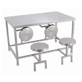 4 Seater Ss Canteen Dining Table