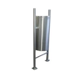 40 Liter Stainless Steel Pole Mounted Dustbin