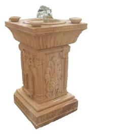 46Feet Brown Marble Tulsi Stand, Material: Marble