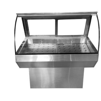 4Ft Plain Fish Display Counter With Puff Insulation