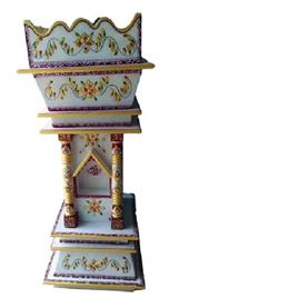 56 Feet Marble Tulsi Stand, Color: White