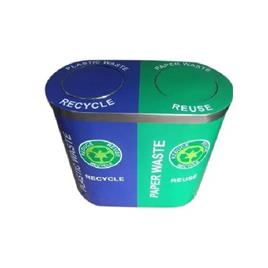 60 Litre Stainless Steel Duo Dustbin, Usage/Application: Outdoor